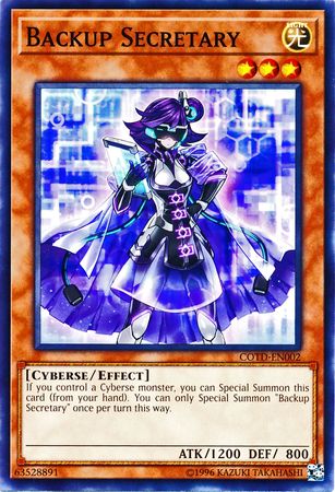 Backup Secretary COTD EN002 Common Unlimited Code of the Duelist Unlimited Singles Backup Secretary COTD EN002 Common Unlimited Code of the Duelist Unlimited Singles