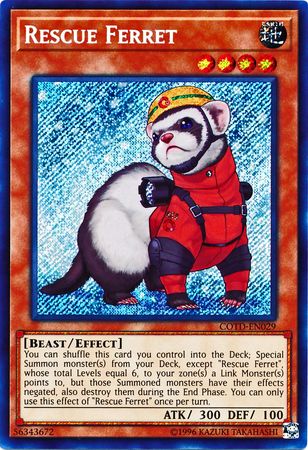 Rescue Ferret COTD EN029 Secret Rare Unlimited Rescue Ferret COTD EN029 Secret Rare Unlimited