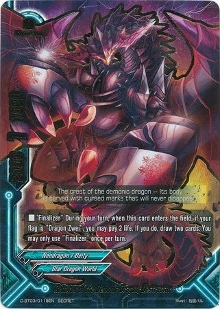 Retainer of the Demonic Dragon Destructor D BT03 0118EN Secret Rare Retainer of the Demonic Dragon Destructor D BT03 0118EN Secret Rare