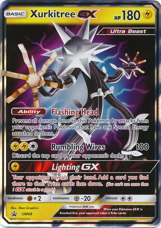 Pokemon = Xurkitree GX SM68 Ultra Beast Card = Holo Foil = Promo Values -  MAVIN