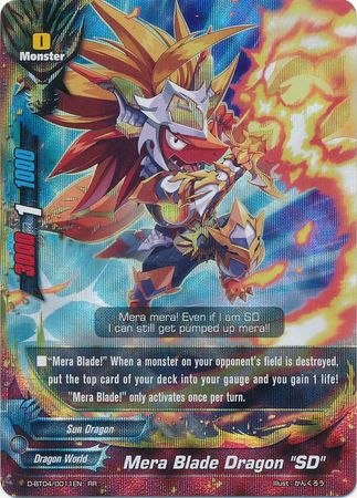 Mera Blade Dragon SD D BT04 0011EN Double Rare RR FCBF D Booster Set 4 Shine Super Sun Dragon Mera Blade Dragon SD D BT04 0011EN Double Rare RR FCBF D Booster Set 4 Shine Super Sun Dragon