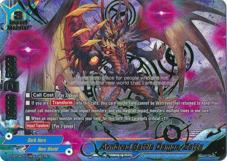 Armored Battle Demon Zetta D BT04 0116EN Secret Rare Armored Battle Demon Zetta D BT04 0116EN Secret Rare