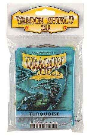 Dragon Shield Turquoise 50ct Standard Sized Sleeves AT 10215 Sleeves Dragon Shield Turquoise 50ct Standard Sized Sleeves AT 10215 Sleeves