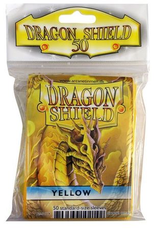 Dragon Shield Yellow 50ct Standard Sized Sleeves AT 10214 Sleeves Dragon Shield Yellow 50ct Standard Sized Sleeves AT 10214 Sleeves