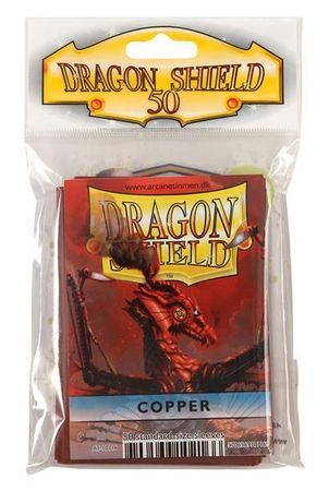 Dragon Shield Copper 50ct Standard Sized Sleeves AT 10116 Sleeves Dragon Shield Copper 50ct Standard Sized Sleeves AT 10116 Sleeves