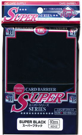 KMC Super Black 80ct Standard Sized Sleeves KMCS1010 Sleeves KMC Super Black 80ct Standard Sized Sleeves KMCS1010 Sleeves