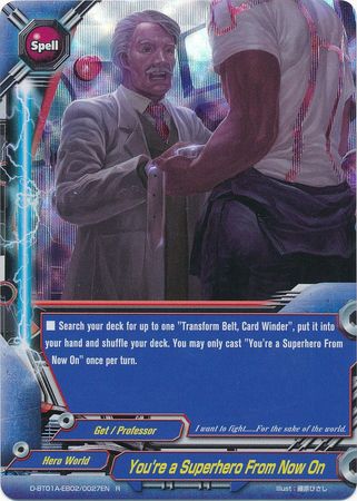 You re a Superhero From Now On D BT01A EB02 0027EN Rare R Foil FCBF D Booster Set Alternative 1 Buddy Rave You re a Superhero From Now On D BT01A EB02 0027EN Rare R Foil FCBF D Booster Set Alternative 1 Buddy Rave