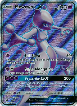 Mewtwo GX - 39/73 - Ultra Rare  Carte pokemon, Carte pokemon a