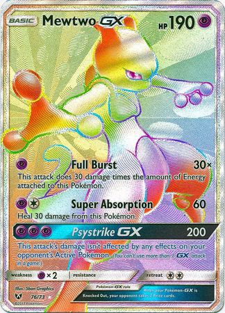 shiny mewtwo card