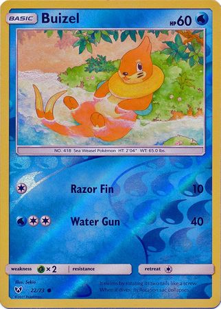Buizel 22 73 Common Reverse Holo Sun Moon Shining Legends Reverse Holo Singles Buizel 22 73 Common Reverse Holo Sun Moon Shining Legends Reverse Holo Singles