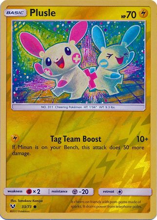 Plusle 33 73 Common Reverse Holo Shining Legends Reverse Holo Singles Plusle 33 73 Common Reverse Holo Shining Legends Reverse Holo Singles