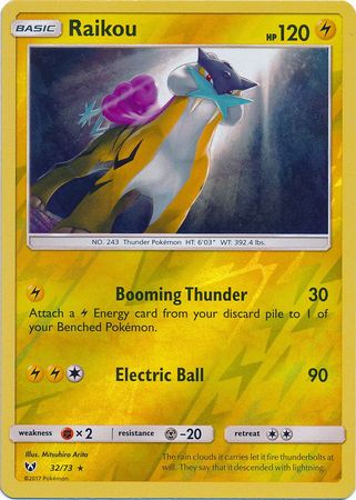 Raikou 16/132 Holo Rare Pokemon Card Secret Wonders.