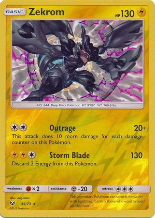 Zekrom 35 73 Holo Rare Reverse Holo Shining Legends Reverse Holo Singles Zekrom 35 73 Holo Rare Reverse Holo Shining Legends Reverse Holo Singles