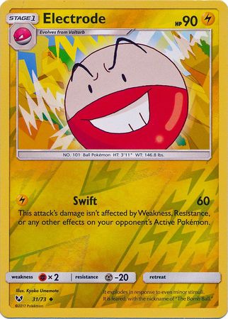 Electrode 31 73 Uncommon Reverse Holo Sun Moon Shining Legends Reverse Holo Singles Electrode 31 73 Uncommon Reverse Holo Sun Moon Shining Legends Reverse Holo Singles