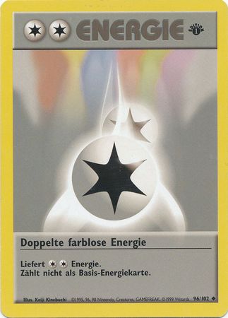 Double Colorless Energy 96 102 Uncommon 1st Edition Base Set German Double Colorless Energy 96 102 Uncommon 1st Edition Base Set German
