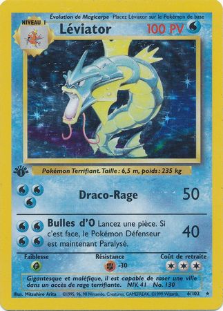 Leviator Gyarados 6 102 Holo 1st Edition Base Set French Other Non English Pokemon Singles Leviator Gyarados 6 102 Holo 1st Edition Base Set French Other Non English Pokemon Singles