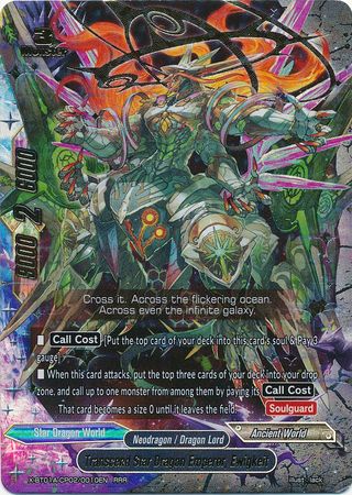 Transcend Star Dragon Emperor Ewigkeit X BT01A CP02 0010EN Triple Rare RRR Transcend Star Dragon Emperor Ewigkeit X BT01A CP02 0010EN Triple Rare RRR
