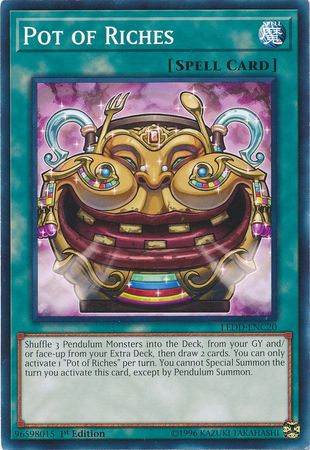 Pot of Riches LEDD ENC20 Common 1st Edition Legendary Dragon Decks Singles Pot of Riches LEDD ENC20 Common 1st Edition Legendary Dragon Decks Singles
