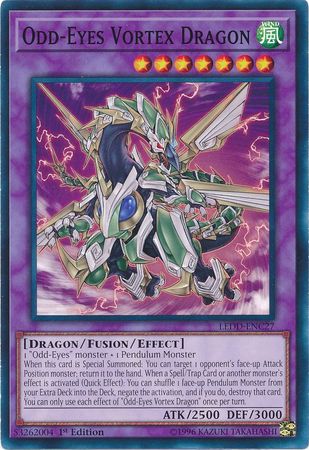 Odd Eyes Vortex Dragon LEDD ENC27 Common 1st Edition Odd Eyes Vortex Dragon LEDD ENC27 Common 1st Edition