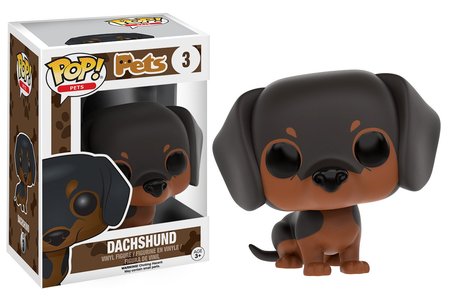 Dachshund Brown and Black 03 POP Vinyl Figure Pets Dachshund Brown and Black 03 POP Vinyl Figure Pets
