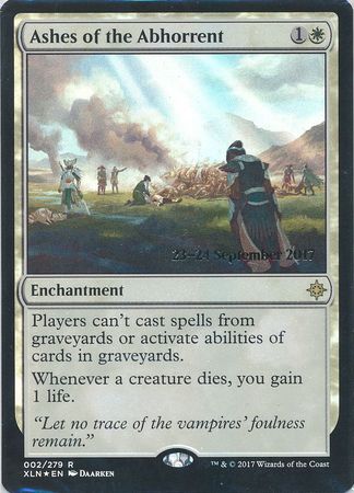 Ashes of the Abhorrent 002 279 XLN Prerelease Foil Promo Magic The Gathering Promo Cards Ashes of the Abhorrent 002 279 XLN Prerelease Foil Promo Magic The Gathering Promo Cards