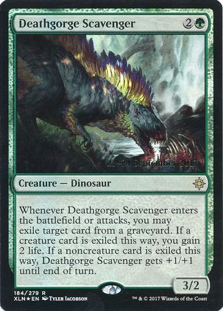 184/279 Dinosaur MtG Magic the Gathering Ixalan Deathgorge Scavenger