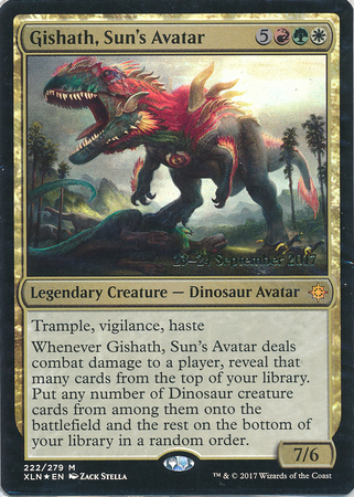 Gishath Sun s Avatar 222 279 XLN Prerelease Foil Promo Magic The Gathering Promo Cards Gishath Sun s Avatar 222 279 XLN Prerelease Foil Promo Magic The Gathering Promo Cards