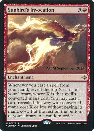 Sunbird s Invocation 165 279 XLN Pre Release Foil Promo Magic The Gathering Promo Cards Sunbird s Invocation 165 279 XLN Pre Release Foil Promo Magic The Gathering Promo Cards