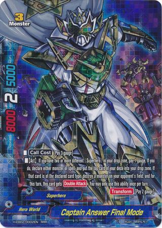 Captain Answer Final Mode H EB02 0002EN Triple Rare RRR Captain Answer Final Mode H EB02 0002EN Triple Rare RRR