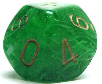 Chessex Vortex Green w Gold d10 Single Die Chessex Dice Supplies Chessex Vortex Green w Gold d10 Single Die Chessex Dice Supplies