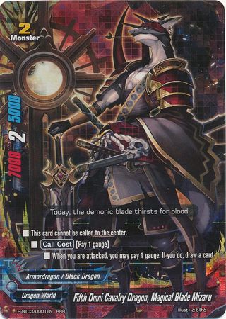Fifth Omni Cavalry Dragon Magical Blade Mizaru H BT03 0001EN Triple Rare RRR Fifth Omni Cavalry Dragon Magical Blade Mizaru H BT03 0001EN Triple Rare RRR