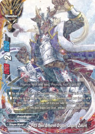 Fifth Omni Armored Dragon Leaping Zakuro H BT03 0126EN Secret Rare Fifth Omni Armored Dragon Leaping Zakuro H BT03 0126EN Secret Rare
