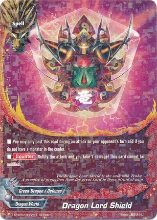 Dragon Lord Shield H BT03 0127EN Secret Rare FCBF H Booster Set 3 Assault of the Omni Lords Dragon Lord Shield H BT03 0127EN Secret Rare FCBF H Booster Set 3 Assault of the Omni Lords