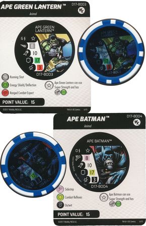 Ape Green Lantern Ape Batman D17 B003 B004 Bystander Token DC Heroclix Ape Green Lantern Ape Batman D17 B003 B004 Bystander Token DC Heroclix