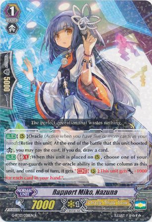 Rapport Miko Nazuna G BT12 028EN Rare R Rapport Miko Nazuna G BT12 028EN Rare R