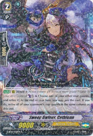 Sweep Owlner Cethlenn G BT12 032EN Rare R Sweep Owlner Cethlenn G BT12 032EN Rare R