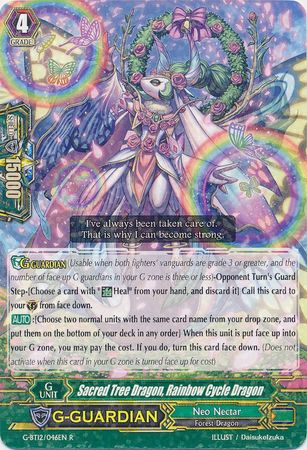 Sacred Tree Dragon Rainbow Cycle Dragon G BT12 046EN Rare R Sacred Tree Dragon Rainbow Cycle Dragon G BT12 046EN Rare R