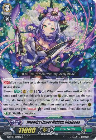 Integrity Flower Maiden Ritaleena G BT12 094EN Common C Integrity Flower Maiden Ritaleena G BT12 094EN Common C