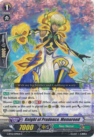 Knight of Prudence Memoreed G BT12 099EN Common C G Booster Set 12 Dragon King s Awakening Singles Knight of Prudence Memoreed G BT12 099EN Common C G Booster Set 12 Dragon King s Awakening Singles