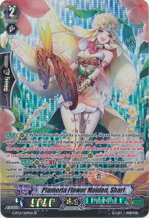 Plumeria Flower Maiden Sharl G BT12 S09EN Special Parallel SP G Booster Set 12 Dragon King s Awakening Singles Plumeria Flower Maiden Sharl G BT12 S09EN Special Parallel SP G Booster Set 12 Dragon King s Awakening Singles