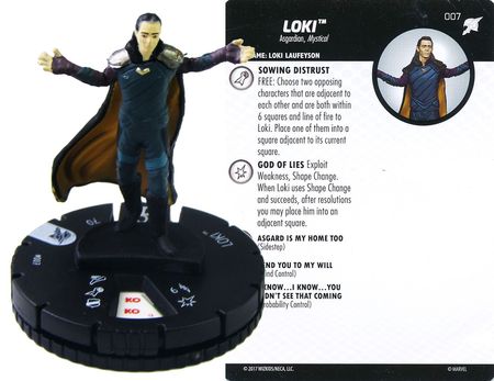 Heroclix Thor Ragnarok Movie set Loki #002 Gravity Feed figure w/card! 