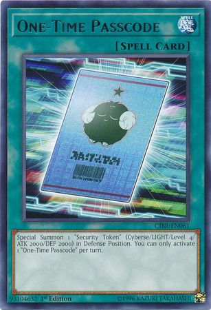 One Time Passcode CIBR EN061 Rare 1st Edition Circuit Break 1st Edition Singles One Time Passcode CIBR EN061 Rare 1st Edition Circuit Break 1st Edition Singles
