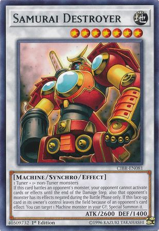 Samurai Destroyer CIBR EN081 Rare 1st Edition Samurai Destroyer CIBR EN081 Rare 1st Edition