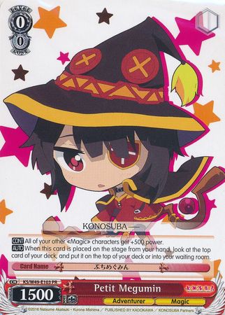 Petit Megumin KS W49 E103 Promo Weiss Schwarz Konosuba God s blessing on this wonderful world Booster Set Petit Megumin KS W49 E103 Promo Weiss Schwarz Konosuba God s blessing on this wonderful world Booster Set