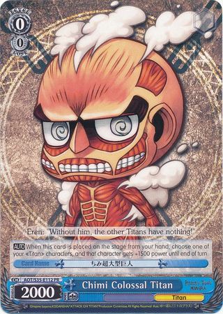 Chimi Colossal Titan AOT S35 E112 Promo Weiss Schwarz Attack on Titan Chimi Colossal Titan AOT S35 E112 Promo Weiss Schwarz Attack on Titan