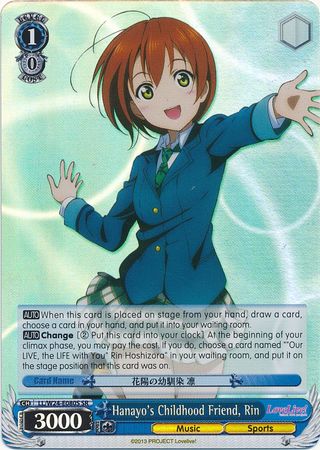 Hanayo s Childhood Friend Rin LL W24 E080S Super Rare SR Weiss Schwarz Love Live Booster Set Hanayo s Childhood Friend Rin LL W24 E080S Super Rare SR Weiss Schwarz Love Live Booster Set
