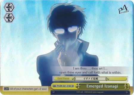 Emerged Izanagi P4 EN S01 018S Super Rare SR Weiss Schwarz Persona 4 Emerged Izanagi P4 EN S01 018S Super Rare SR Weiss Schwarz Persona 4