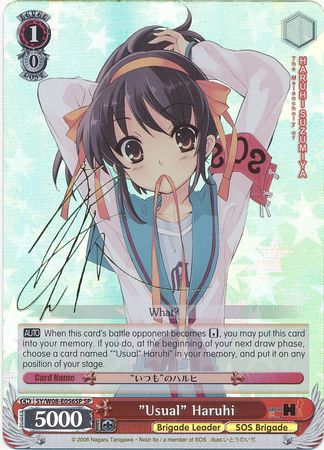 Usual Haruhi SY W08 E056SP Special Foil SP Weiss Schwarz The Melancholy of Haruhi Suzumiya Booster Set Usual Haruhi SY W08 E056SP Special Foil SP Weiss Schwarz The Melancholy of Haruhi Suzumiya Booster Set