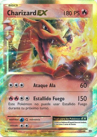 Spanish Pokemon Charizard Ex trading card game box