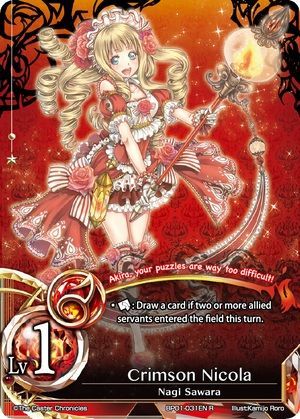 Crimson Nicola Lv 1 BP01 031EN Rare Crimson Nicola Lv 1 BP01 031EN Rare